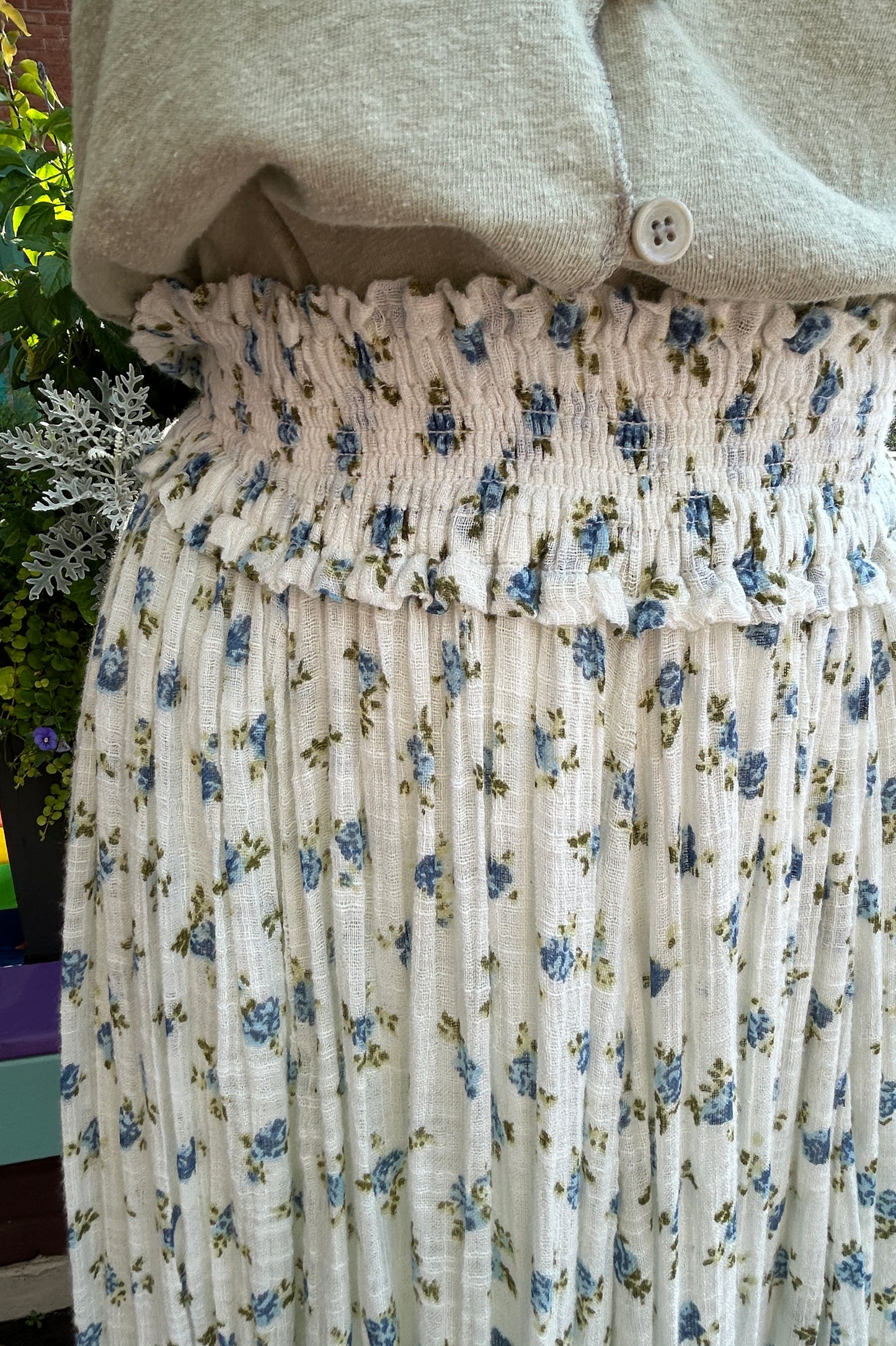 Free People: Brynne Floral Skirt