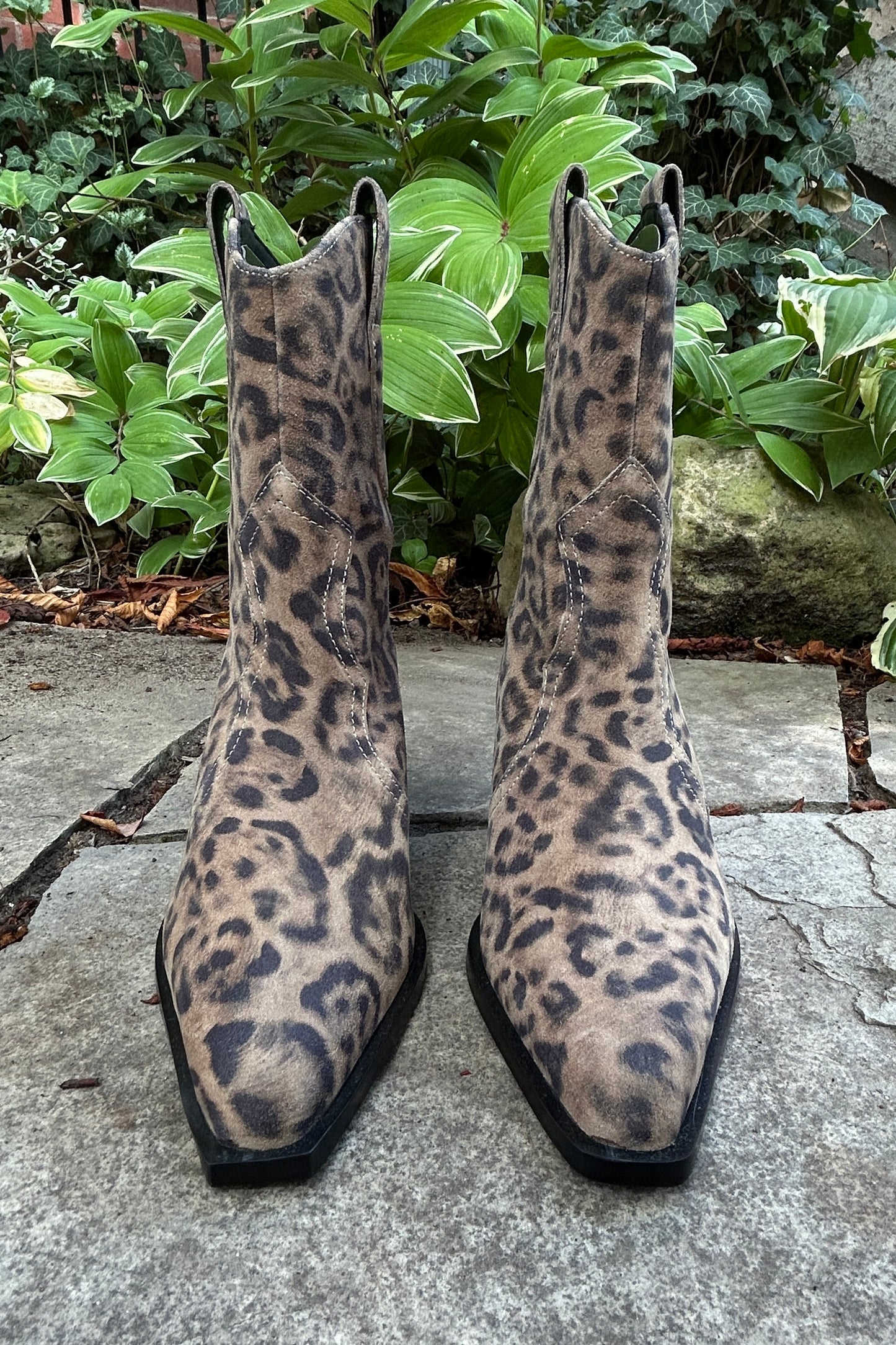 Free People: Leopard Boots