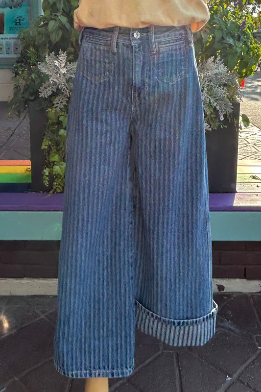 Free People: Brette Striped Jeans