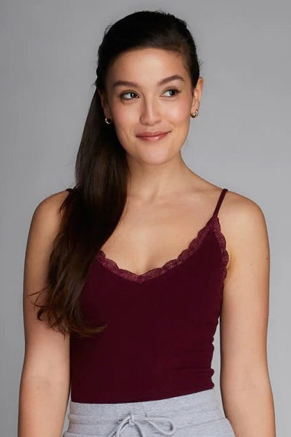 C'est Moi: Bamboo Tank with Lace (Many Colours)