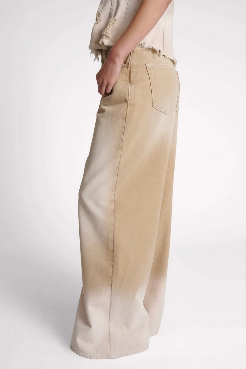 One Teaspoon: Love Machines Super Wide Leg Jeans Butterscotch