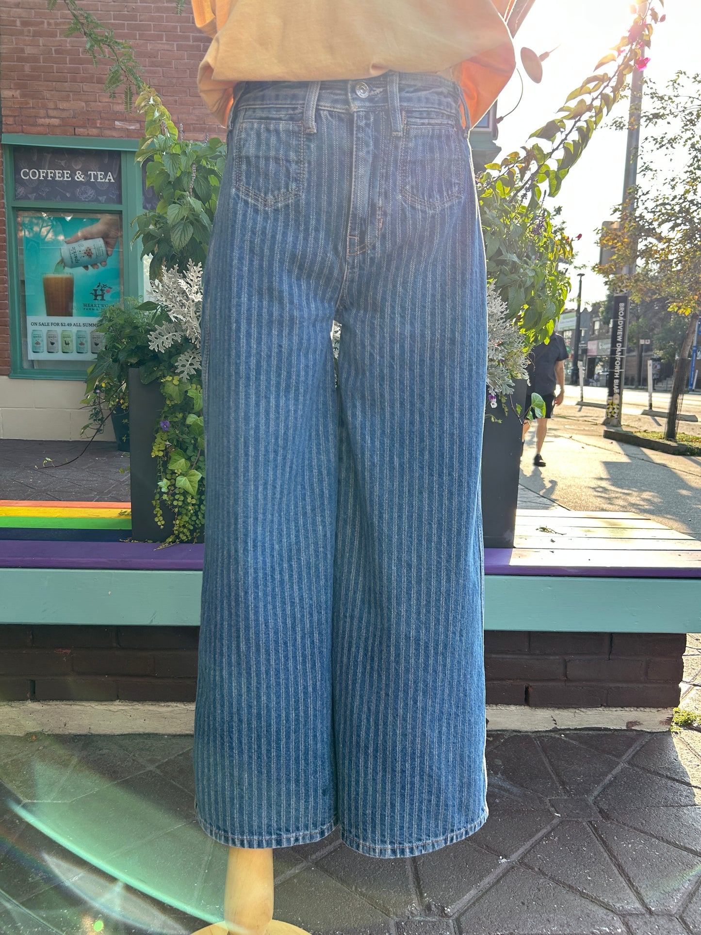 Free People: Brette Striped Jeans