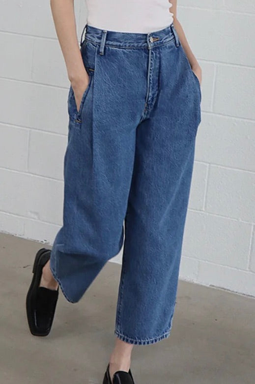 Etica: Rose Relaxed Pleated Jeans