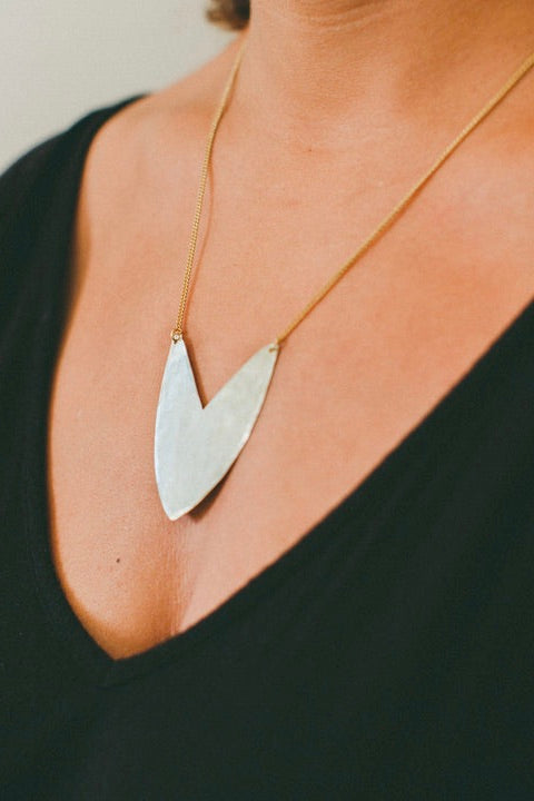 Enarmoured: Tulip Shield Necklace