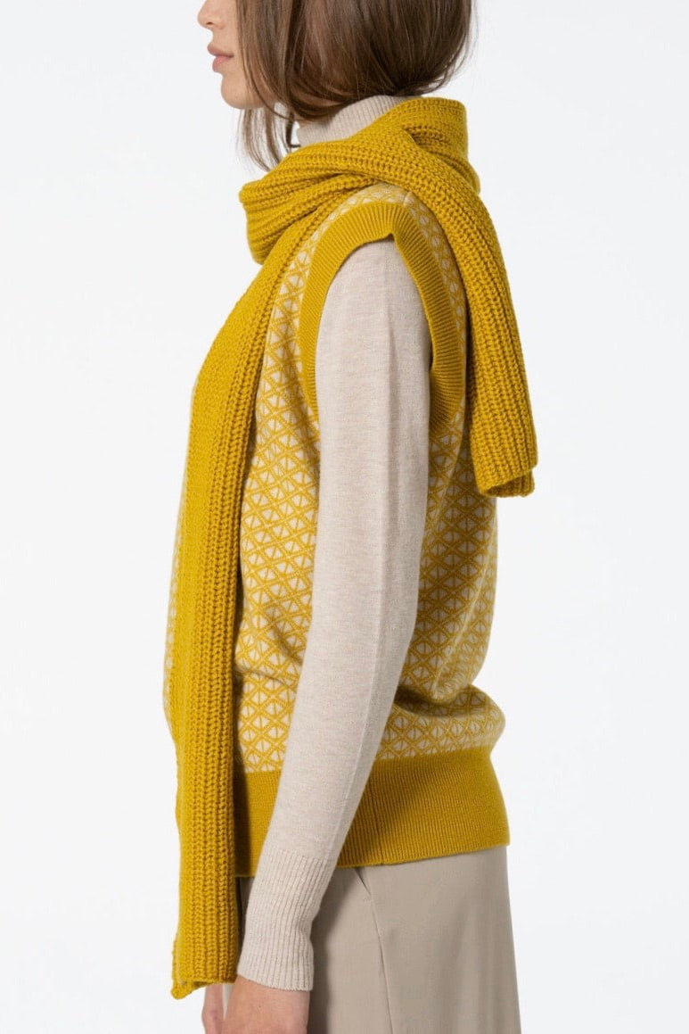 Dinadi: Handknit Rib Scarf (2 Colours)