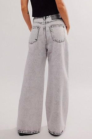 One Teaspoon: Love Machines High Waist Wide Leg Jeans