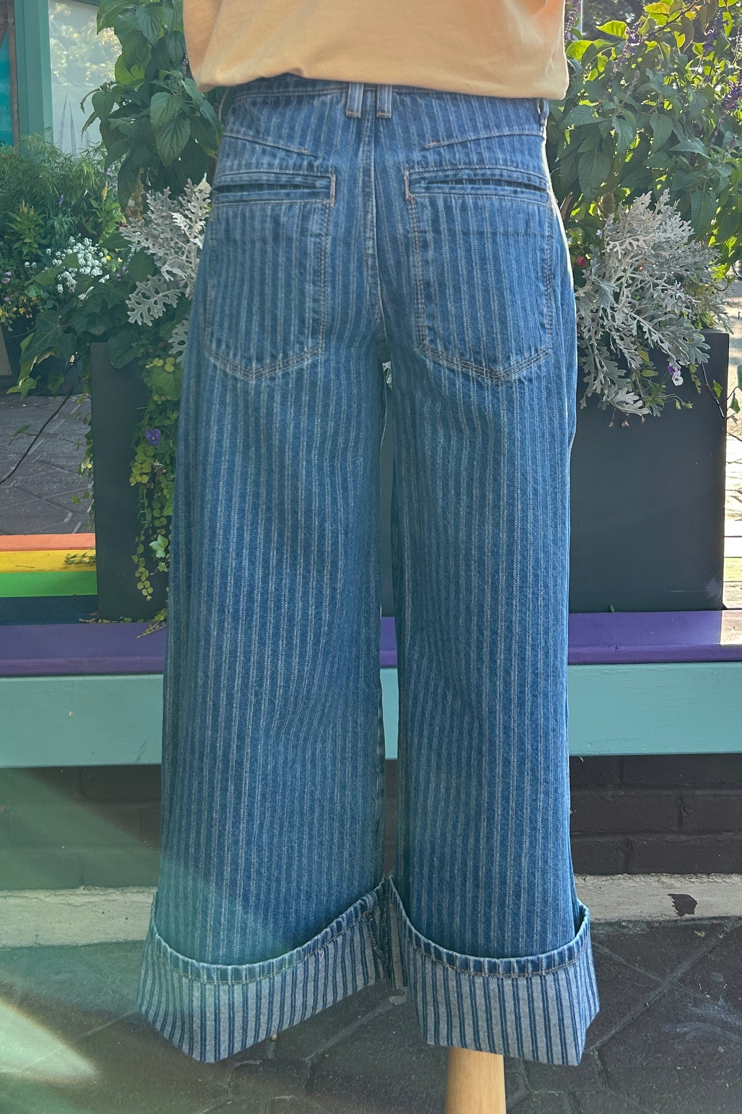 Free People: Brette Striped Jeans