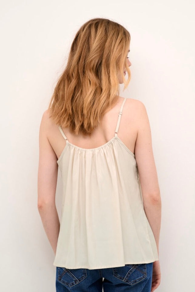 Cream: Lace Trimmed Camisole (8 Colours)