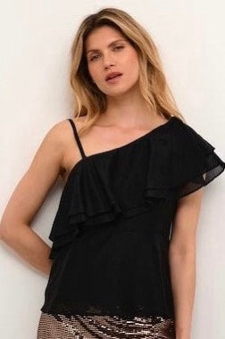 Cream: Mary One Shoulder Top