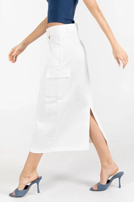 C'est Moi: Cotton Cargo Skirt