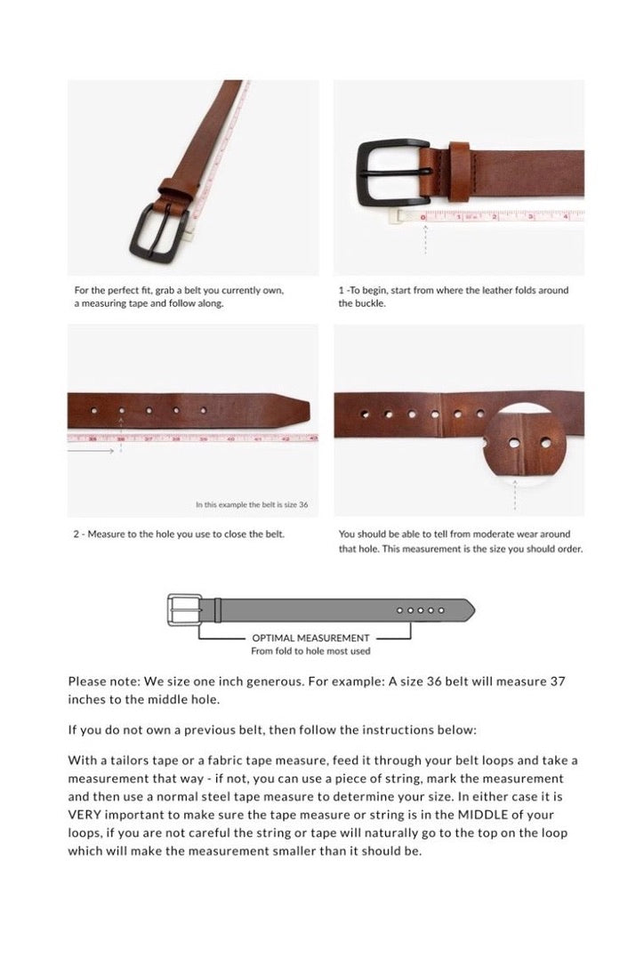 Brave Leather: Inian Adjustable Belt (2 Colours)