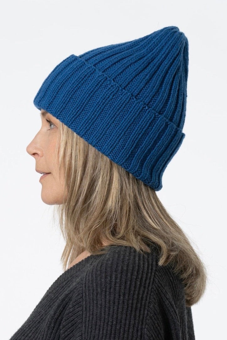 Dinadi: Merino Handknit Thick Rib Hat (8 Colours)