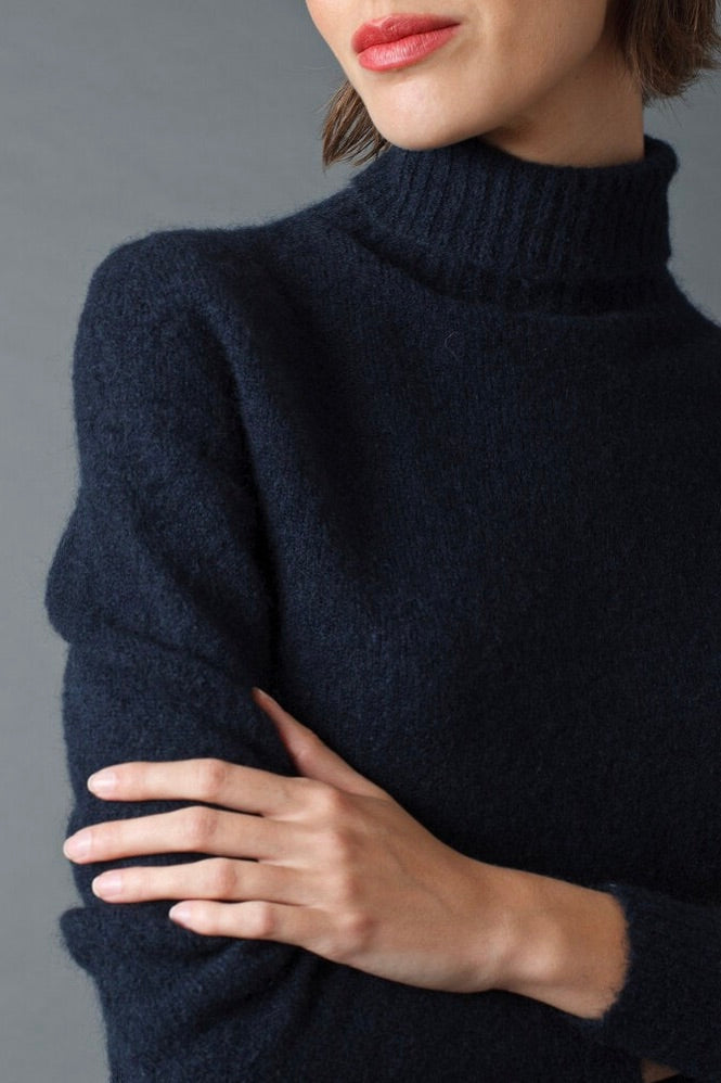 Indi & Cold: Navy Turtleneck Sweater