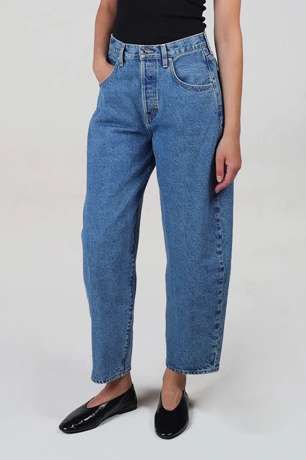 Etica Denim: Cassel High Waisted Barrel Bluestone