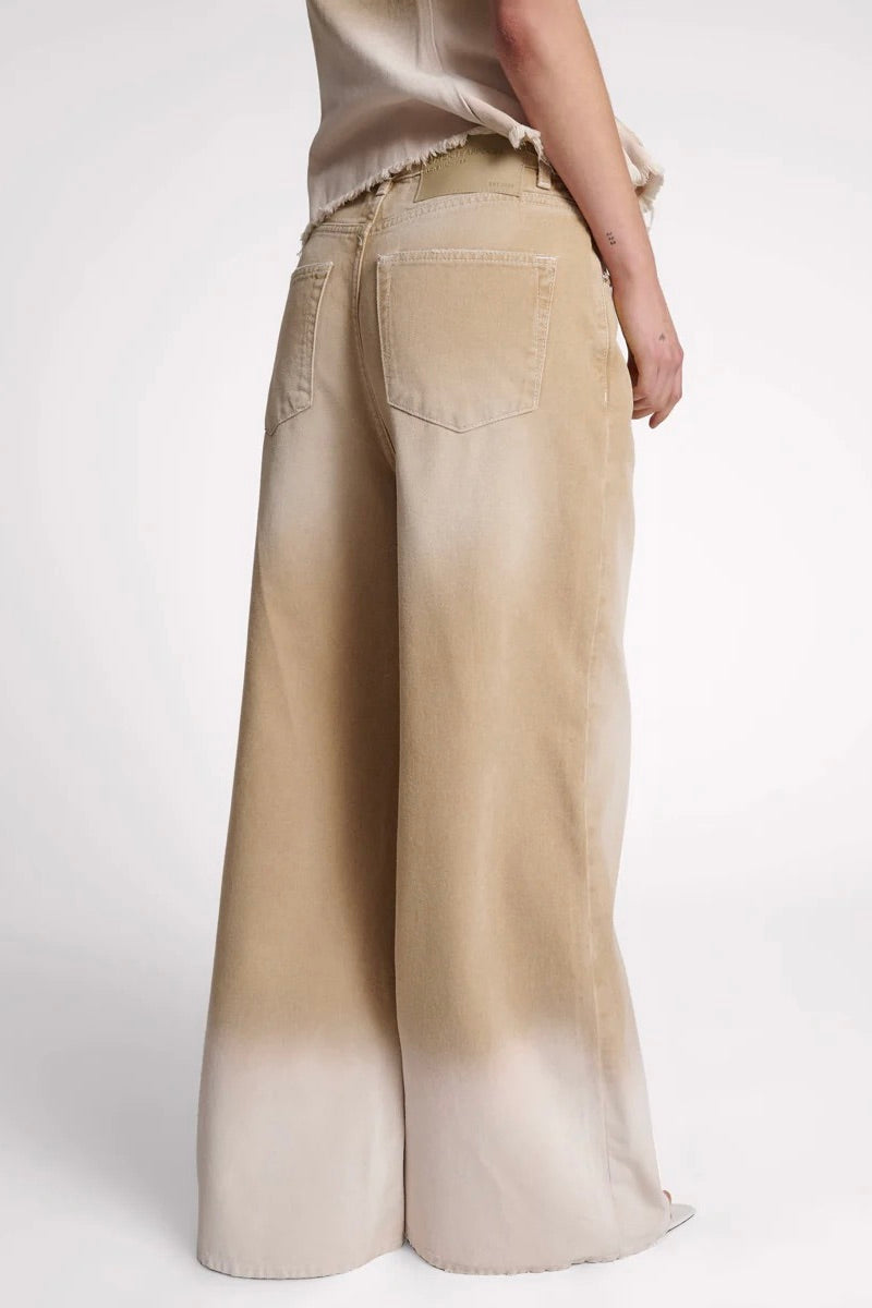 One Teaspoon: Love Machines Super Wide Leg Jeans Butterscotch