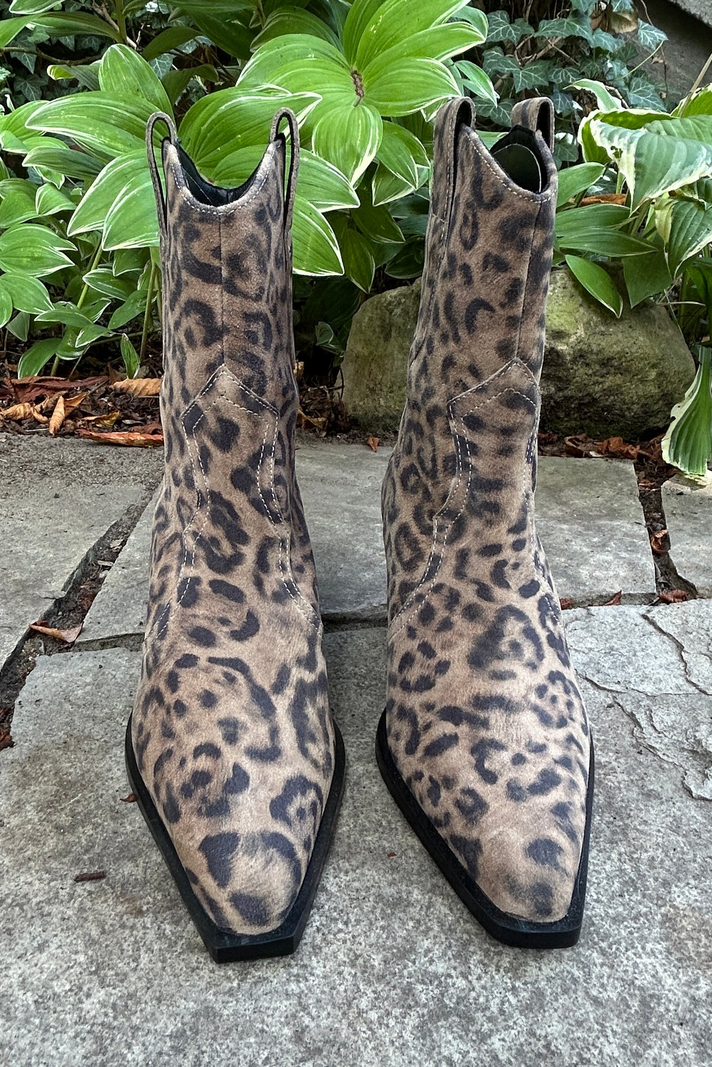 Free People: Leopard Boots