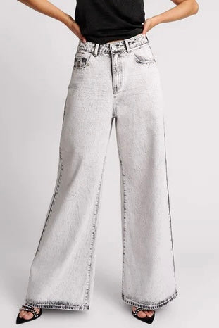 One Teaspoon: Love Machines High Waist Wide Leg Jeans