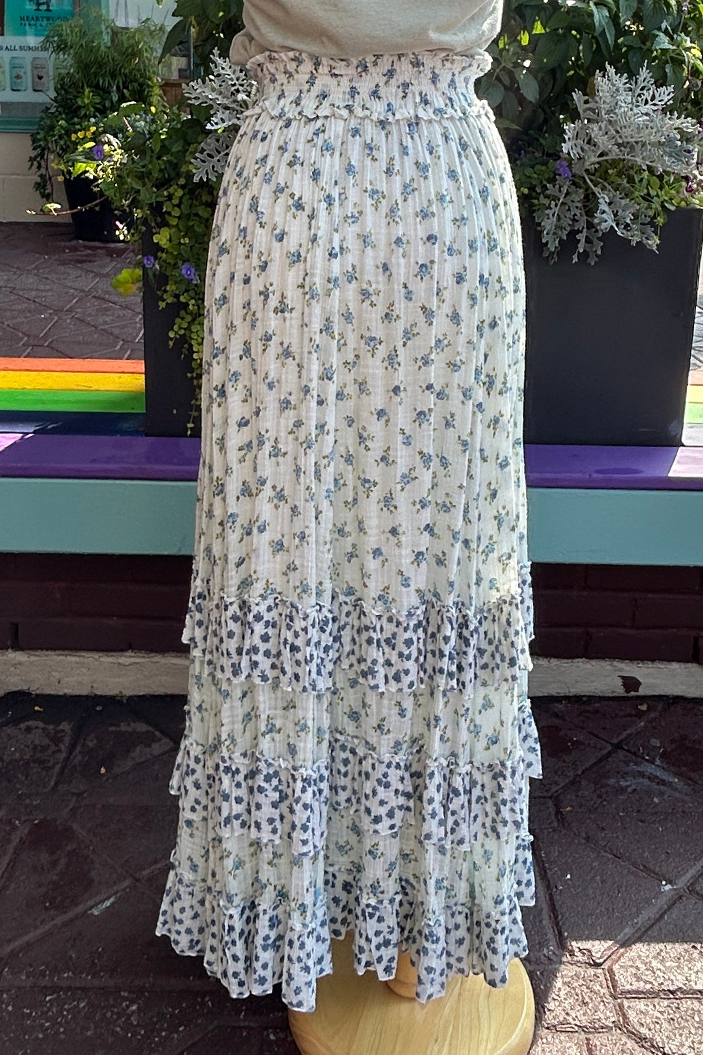 Free People: Brynne Floral Skirt