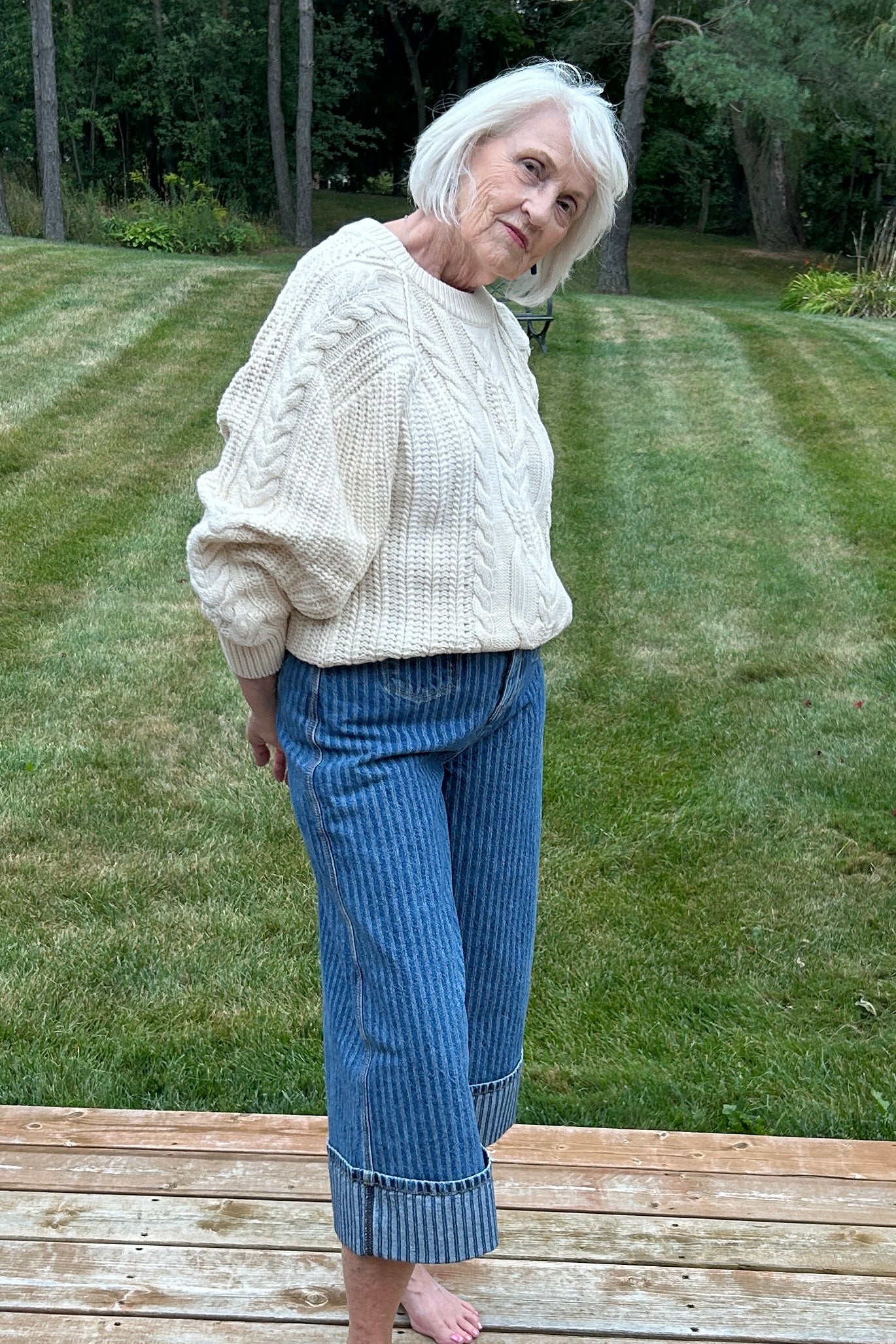 Free People: Brette Striped Jeans