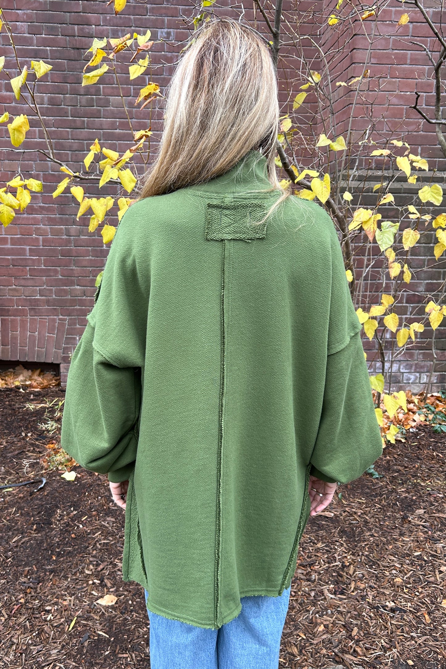 Free People: Wonderful Pullover Chive