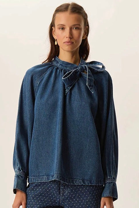 Des Petits Hauts: Lou Blouse Middle Blue