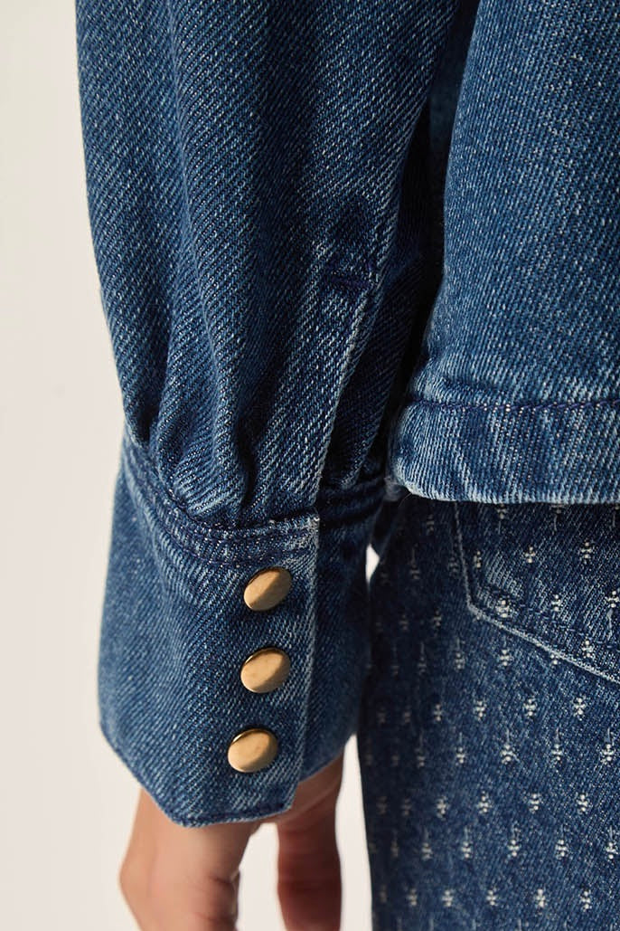 Des Petits Hauts: Lou Blouse Middle Blue