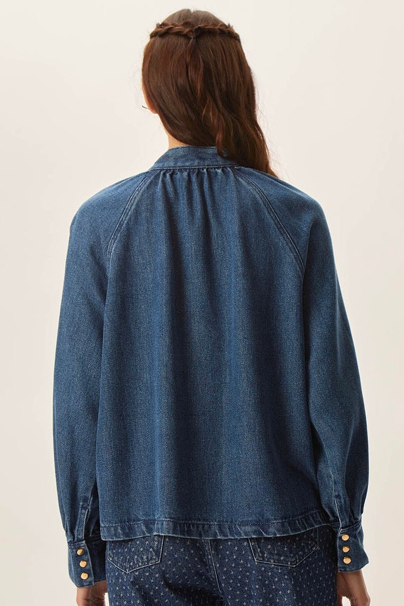 Des Petits Hauts: Lou Blouse Middle Blue