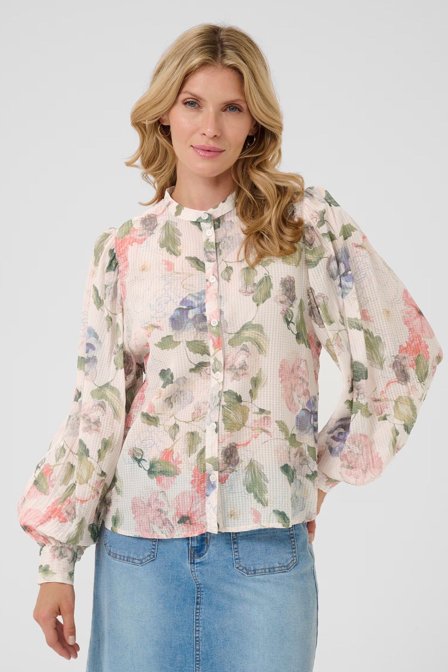 Cream: Hailey Floral Shirt