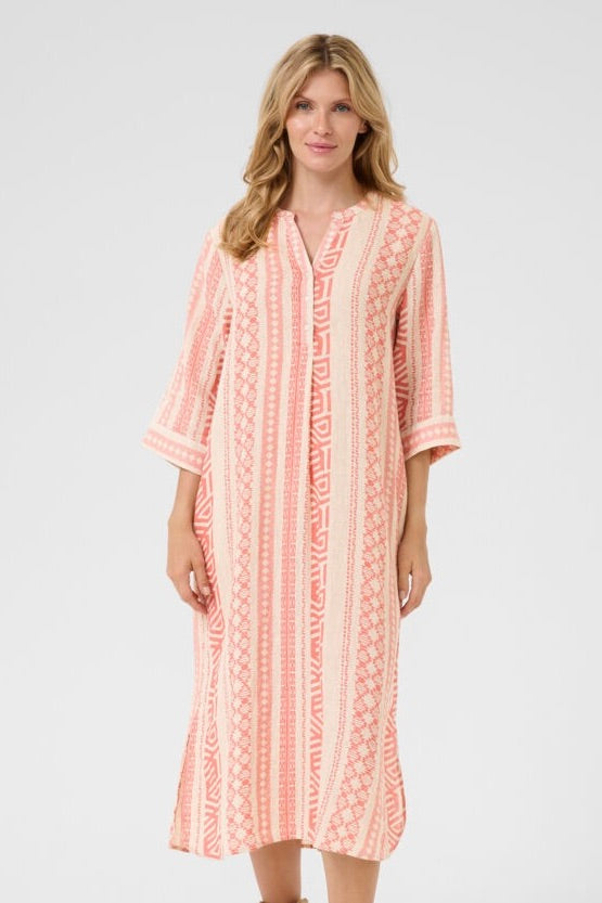 Cream: Bellis Linen Dress