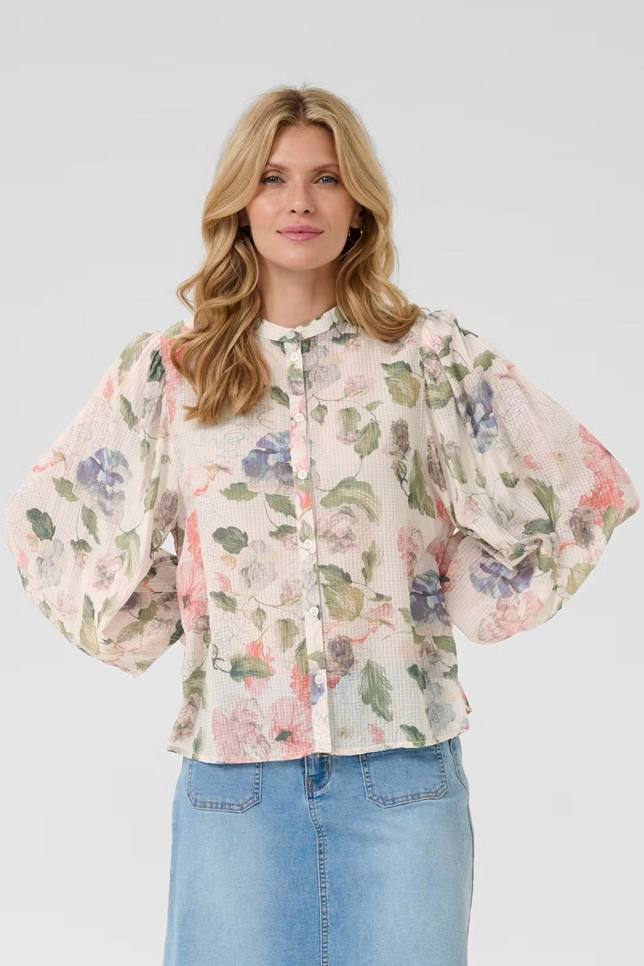 Cream: Hailey Floral Shirt