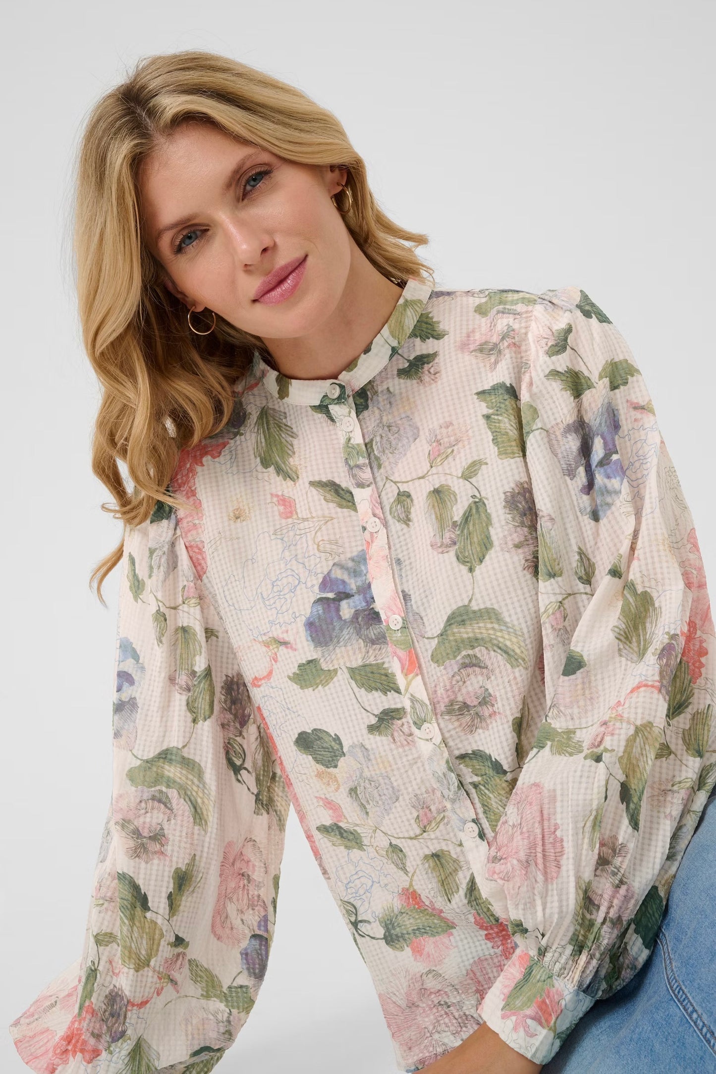 Cream: Hailey Floral Shirt