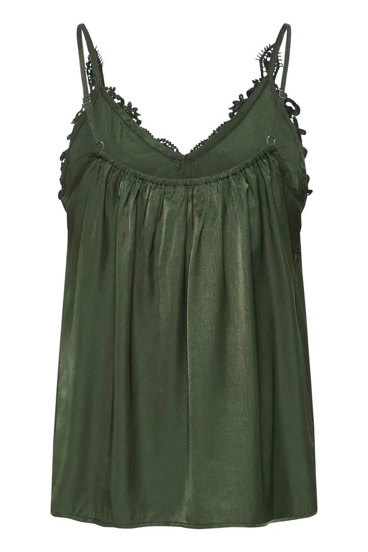 Cream: Lace Trimmed Camisole (8 Colours)