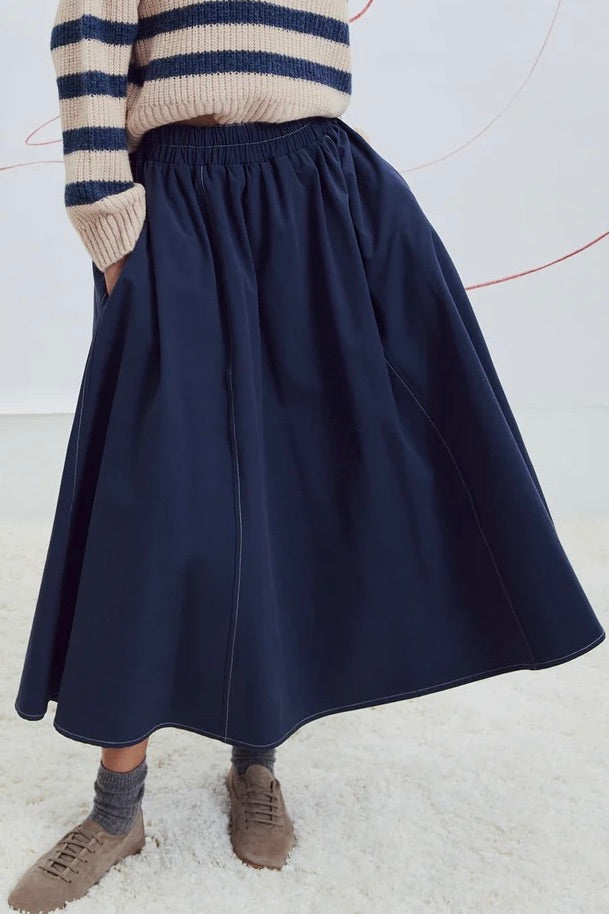 Eve Gravel: Jeanne Skirt Navy