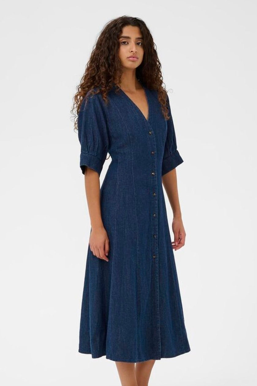 luxury denim dress Soaked in Luxury: Daria – Erietta Boutique nav-325 Simple sage green satin Color:CANTON HEATHER