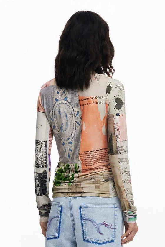 Desigual: Collage Ruched Shirt