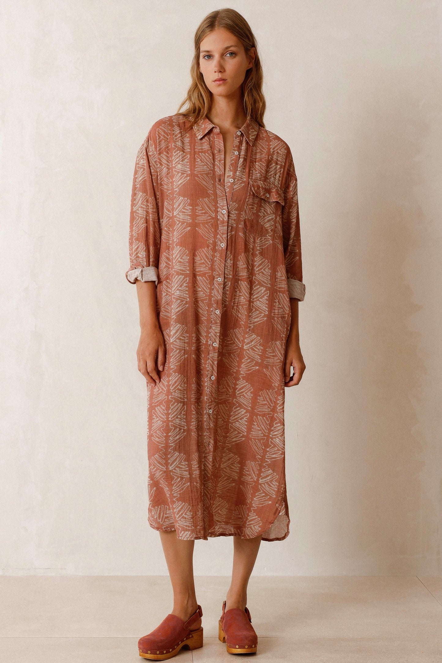 Indi & Cold: Textured Shirt Dress