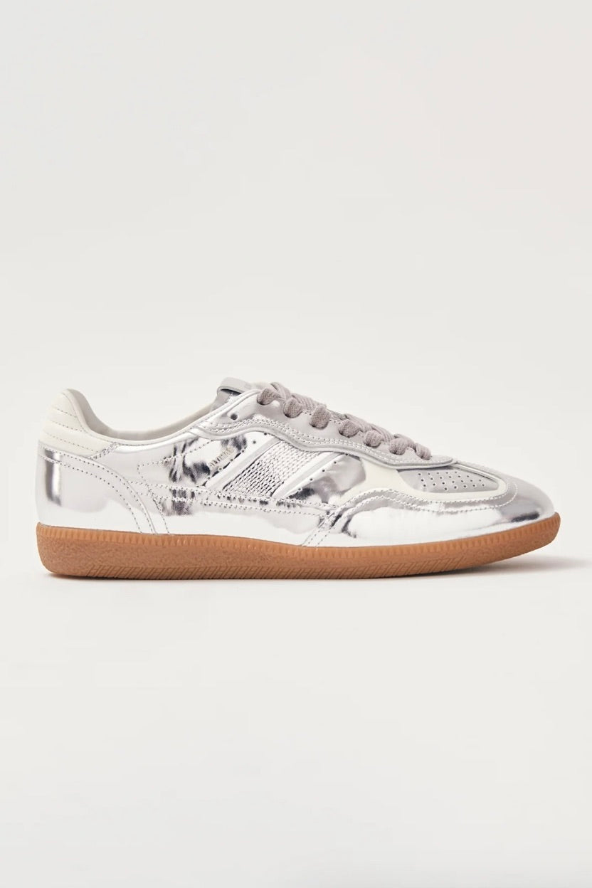 Alohas: Rife Silver Leather Sneakers