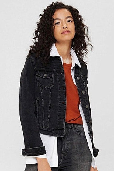 Esprit: Vintage Black Organic Denim Jacket