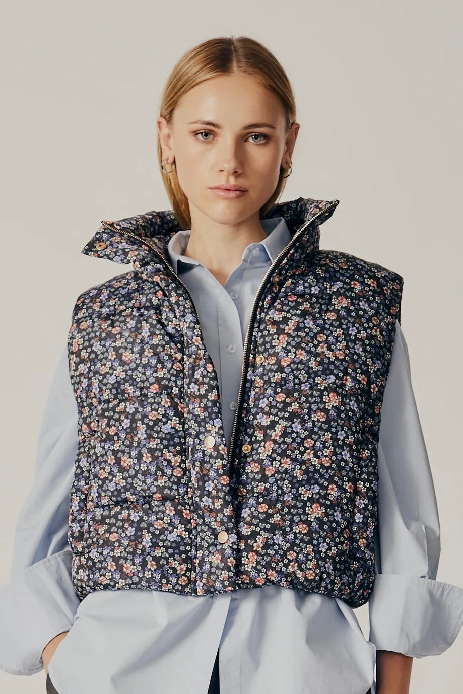 Deluc: Floral Puffy Vest