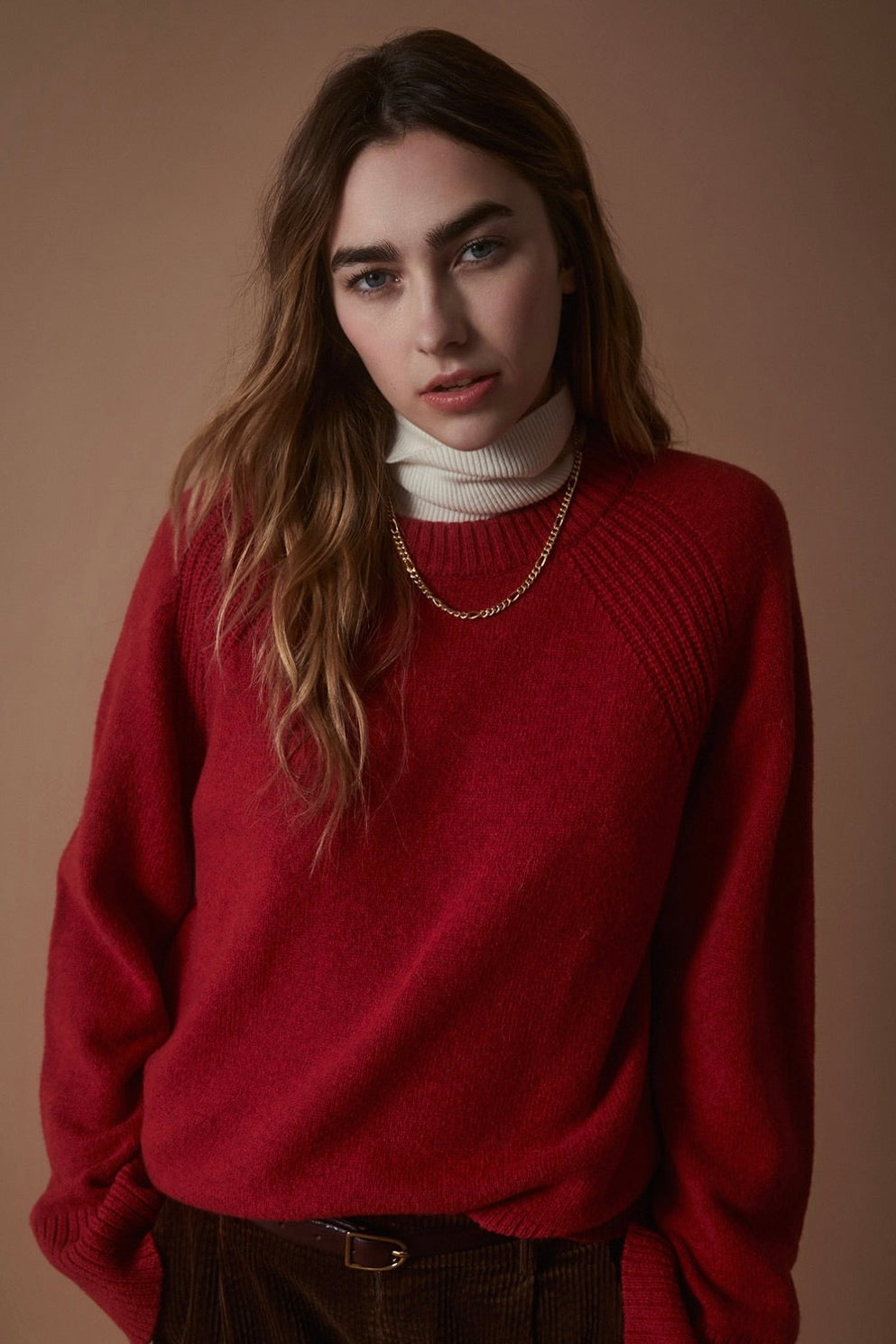 Yerse: Red Crewneck Sweater