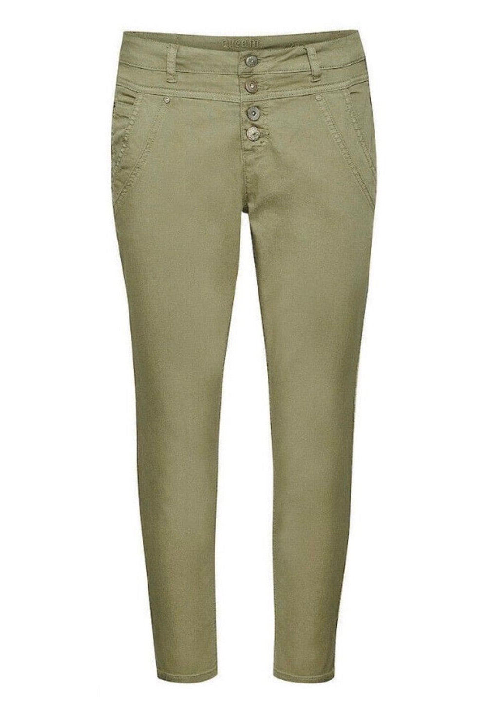 Cream: Penora Cropped Pants Olive