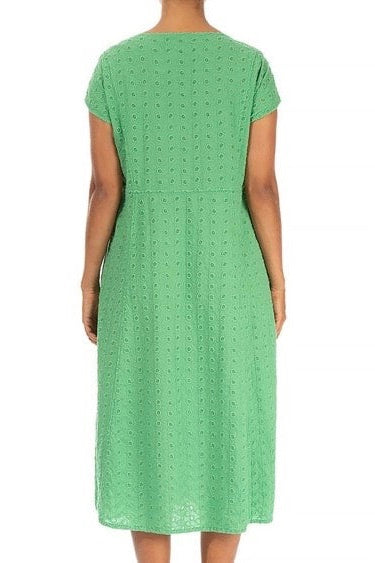 Grizas: Green Eyelet Dress