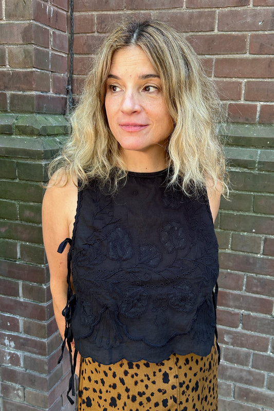 Free People: Faded Gardens Tank Black