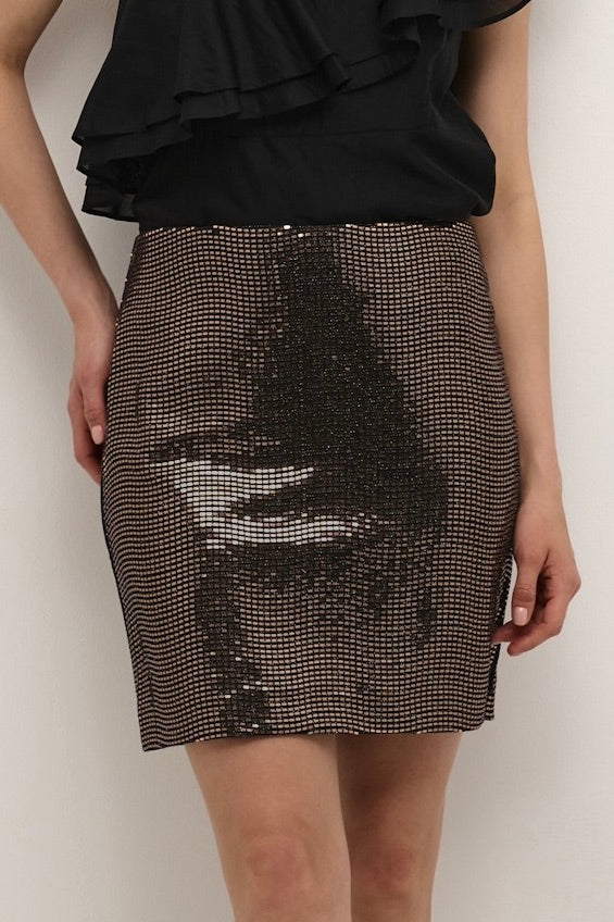 Cream: Sequined Skirt