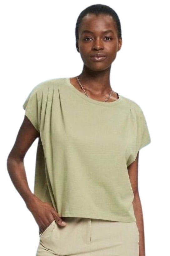 Esprit: Pleated Shoulder Tee (3 Colours)