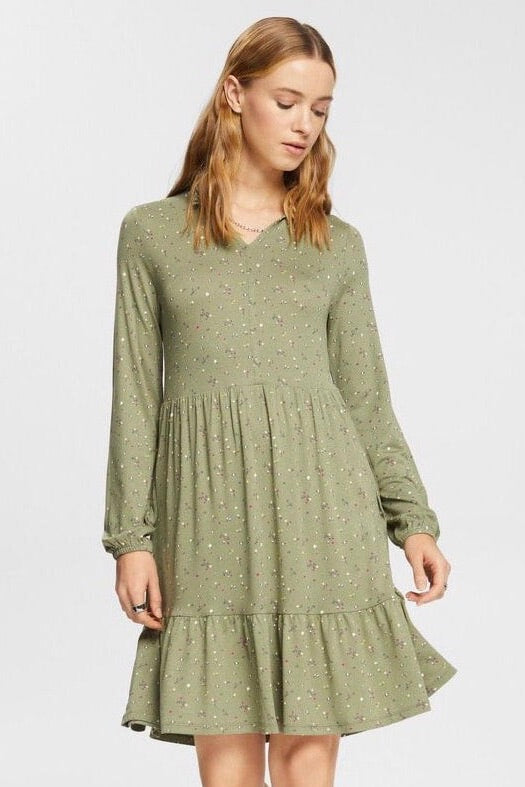 Esprit Floral Dress Khaki