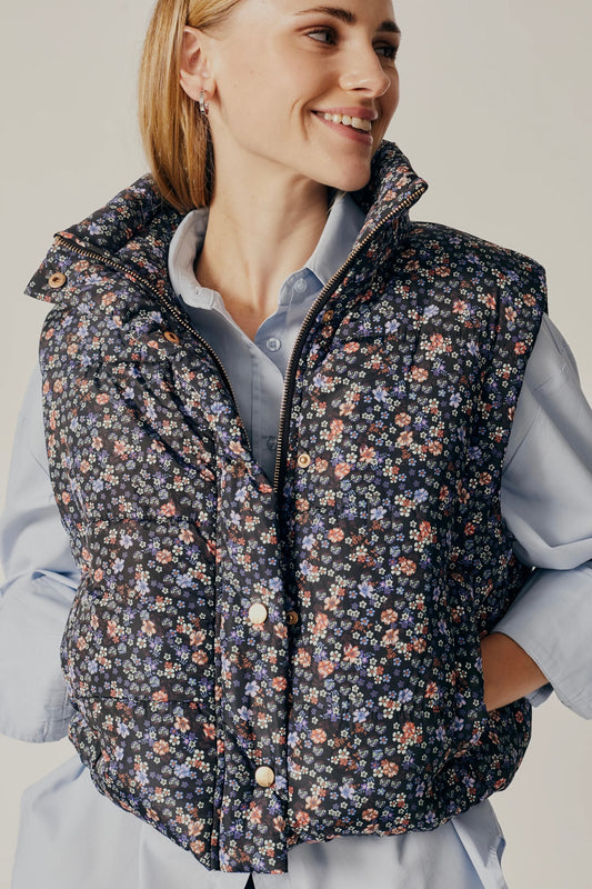 Deluc: Floral Puffy Vest