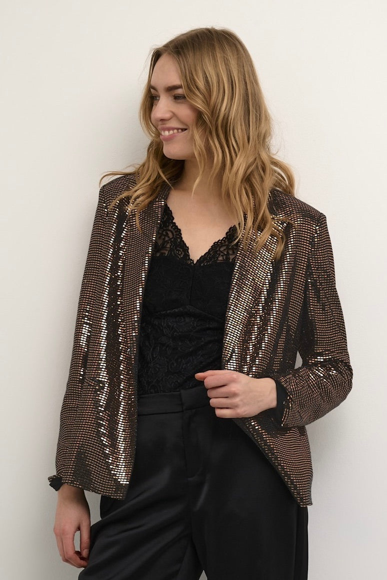 Cream: Sequined Blazer