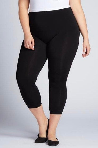 C'est Moi: Plus Size 3/4 Leggings Black