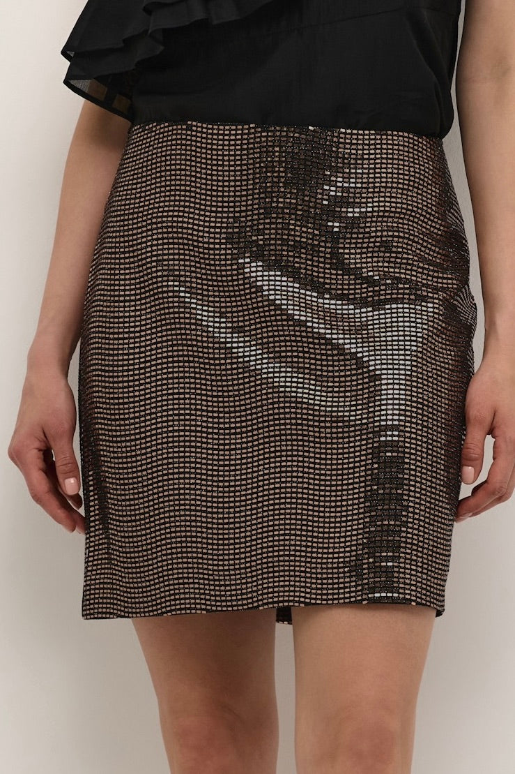 Cream: Sequined Skirt